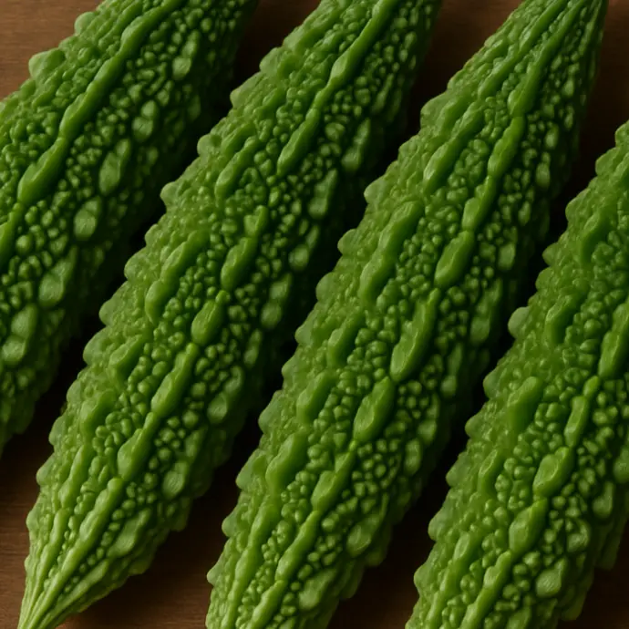 Fresh bitter gourd slices ready to be cooked into flavorful, healthy, and nutritious vegetarian dishes.