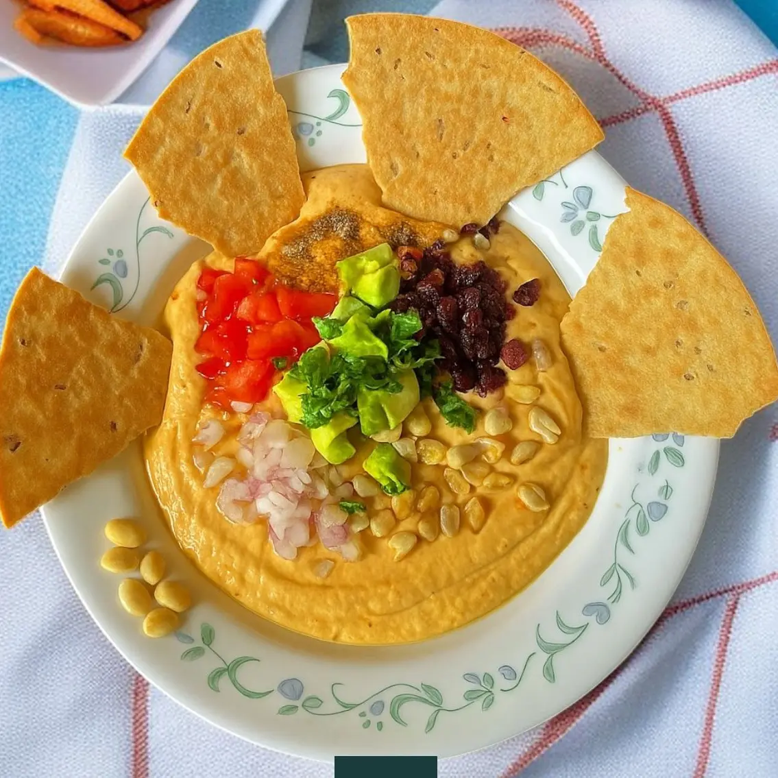 Healthy Chana Avocado Curd Dip Recipe Nutritious chana and avocado curd dip rich in flavor, paired with crunchy khakra for a healthy anytime snack